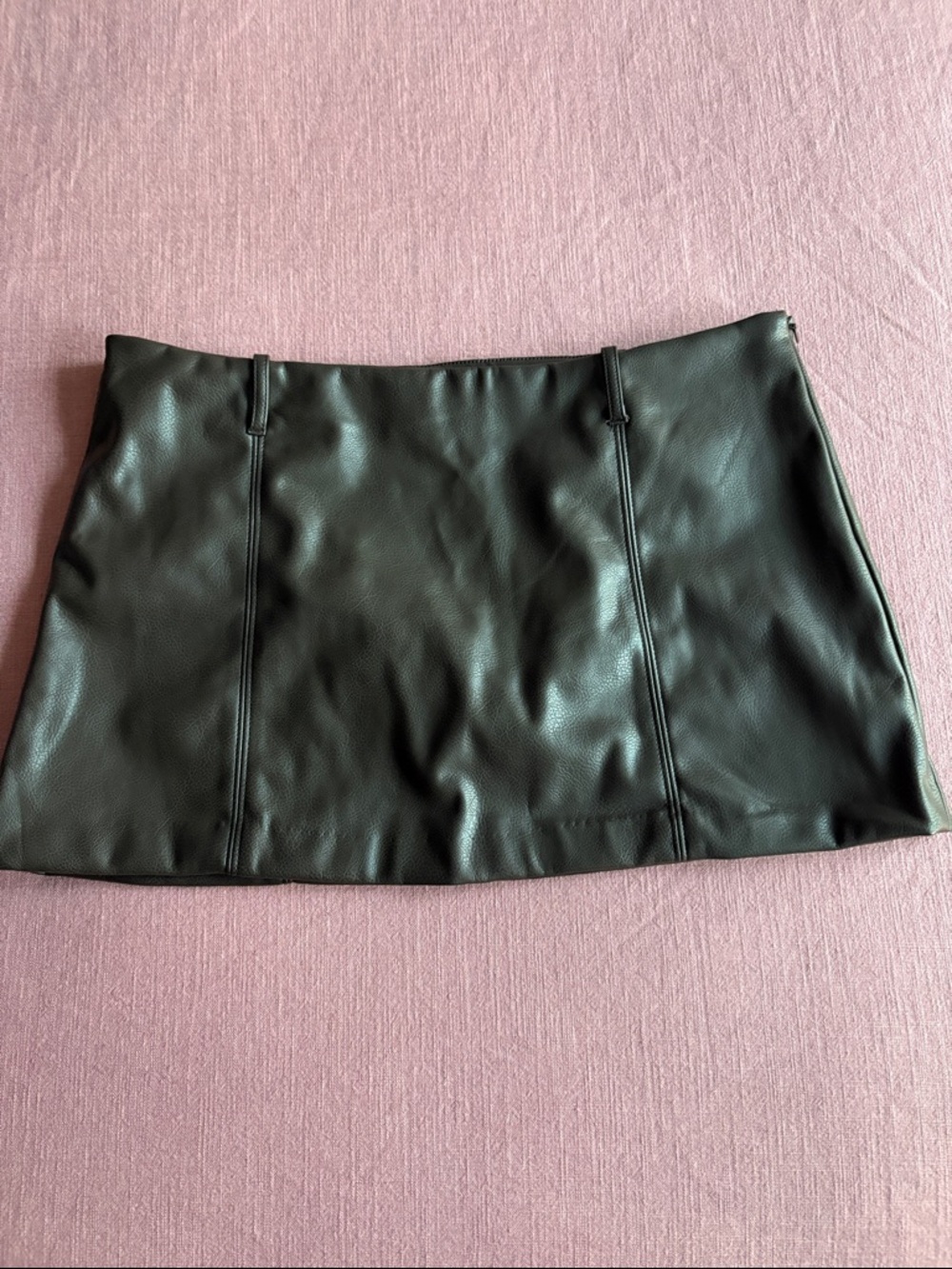 Brown Faux Leather Mini Skirt - Women's